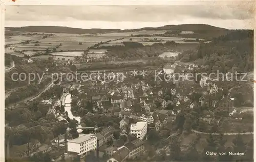 AK / Ansichtskarte Calw Ansicht von Norden Fliegeraufnahme Calw