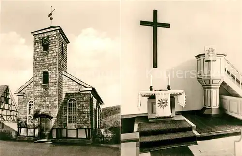 AK / Ansichtskarte Dohrenbach Evangelische Kirche aussen Alter Kanzel Dohrenbach