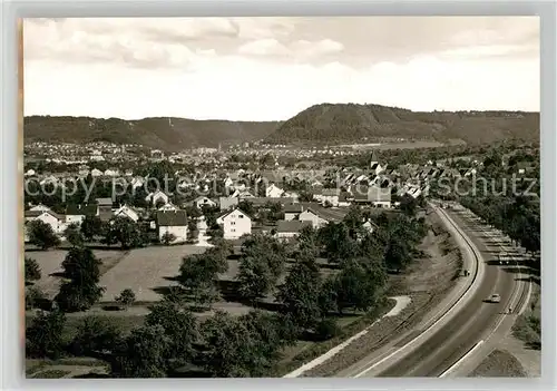 AK / Ansichtskarte Geislingen_Steige Panorama mit Altenstadt und Kuchen Fliegeraufnahme Geislingen_Steige