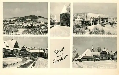 AK / Ansichtskarte Goslar Winterpanorama Kaiserhaus Liebfrauenburg Goslar