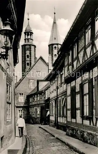 AK / Ansichtskarte Goslar Berrgstrasse Marktkirche Goslar