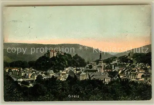 AK / Ansichtskarte Greiz_Thueringen Panorama Schloss Greiz Thueringen