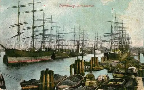 AK / Ansichtskarte Hamburg Hafen Segelschiffe Hamburg