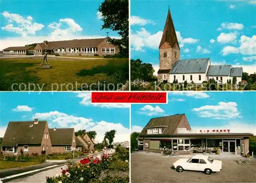 AK / Ansichtskarte Hattstedt Kirche AO Markt Denkmal Hattstedt