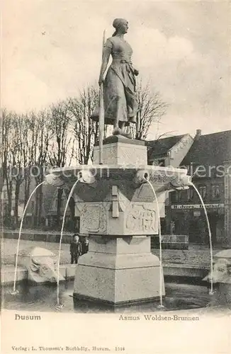 AK / Ansichtskarte Husum_Butjadingen Asmus Woldsen Brunnen Husum Butjadingen