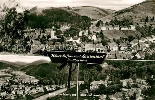 AK / Ansichtskarte Lautenthal_Harz Lesehalle Panorama vom Schulberg Lautenthal Harz