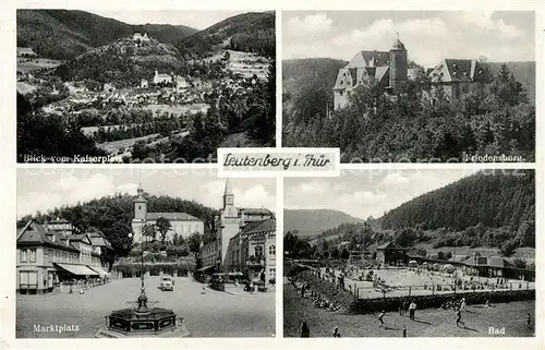 AK / Ansichtskarte Leutenberg_Thueringen Friedensburg Marktplatz Bad Panorama Leutenberg Thueringen