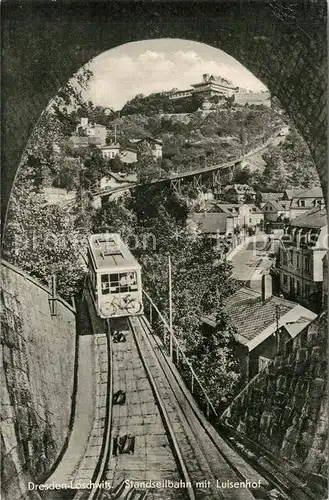 AK / Ansichtskarte Loschwitz_Dresden Standseilbahn Luisenhof Loschwitz Dresden