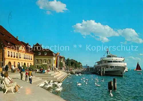 AK / Ansichtskarte Motorschiffe Konstanz ueberlingen Bodensee Hafen  