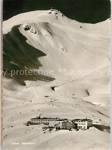 AK / Ansichtskarte Nebelhorn Edmund Probsthaus Bergstation Berghotel Hoefatsblick Allgaeuer Alpen Nebelhorn