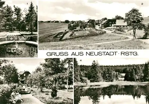 AK / Ansichtskarte Neustadt_Rennsteig Park Hoellteich Panorama Neustadt_Rennsteig