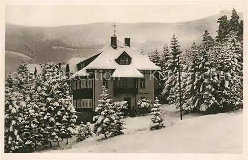 AK / Ansichtskarte Oberkrummhuebel Posterholungsheim Villa Heinrich Winterlandschaft Oberkrummhuebel