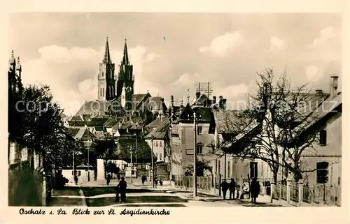 AK / Ansichtskarte Oschatz Aegidienkirche Panorama Oschatz