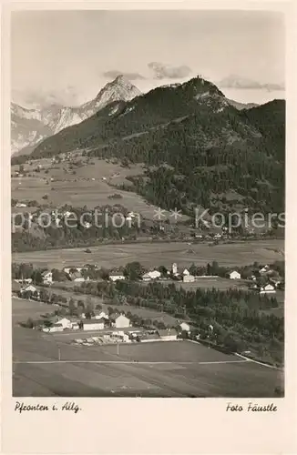 AK / Ansichtskarte Pfronten mit Saeuling und Ruine Falkenstein Pfronten