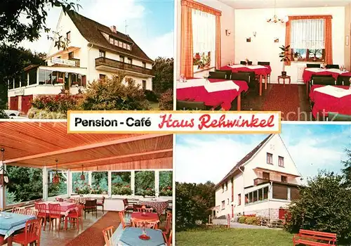 AK / Ansichtskarte Scherfede Pension Cafe Haus Rehwinkel Gastraeume Scherfede