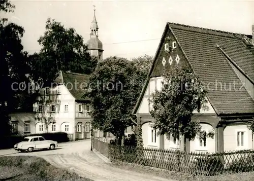 AK / Ansichtskarte Schoenbach_Sachsen Dorfpartie Schoenbach Sachsen