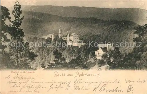 AK / Ansichtskarte Schwarzburg_Thueringer_Wald Panorama Schloss Deutsche Reichspost Schwarzburg_Thueringer