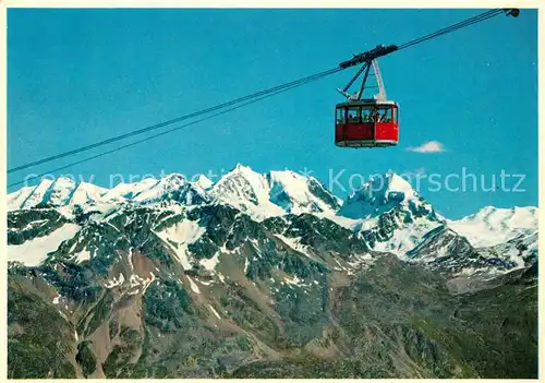 AK / Ansichtskarte Seilbahn St. Moritz Corviglia Piz Nair Bernina Gruppe Seilbahn