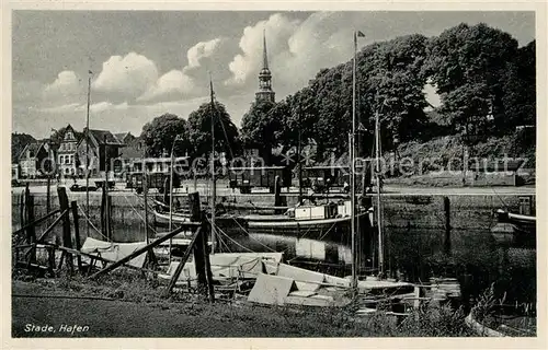 AK / Ansichtskarte Stade_Niederelbe Hafen Stade Niederelbe