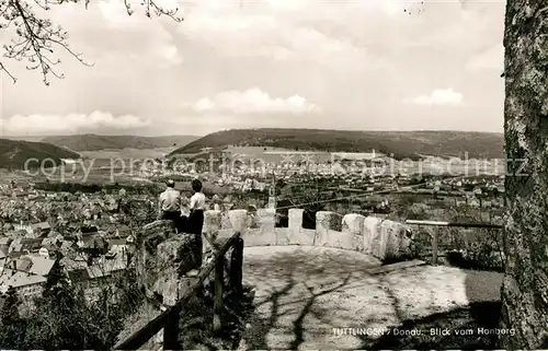 Tuttlingen Panorama Blick vom Honberg Burgruine Tuttlingen