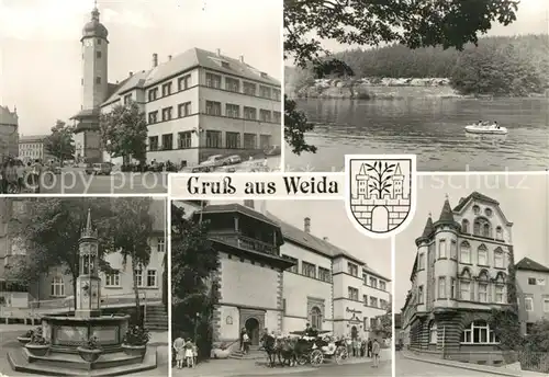 Weida_Thueringen Rathaus Marktplatz Auma Talsperre Cafe Weida Thueringen