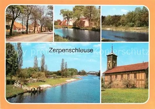 Zerpenschleuse Berliner Strasse Finowkanal Oder Havel Kanal Fachwerkkirche Zerpenschleuse