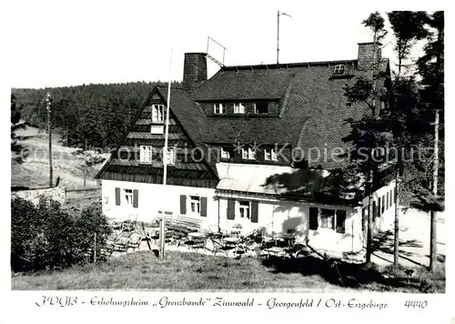 Zinnwald Georgenfeld FDGB Erholungsheim Grenzbaude Zinnwald Georgenfeld