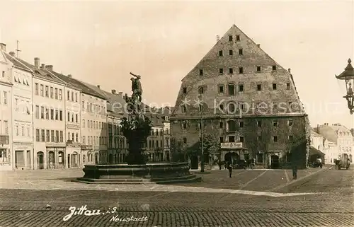 Zittau Neustadt Marktplatz Brunnen Zittau