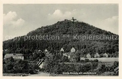 AK / Ansichtskarte Biesnitz Blick zur Landeskrone Wahrzeichen Biesnitz