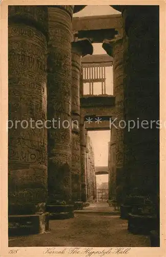 AK / Ansichtskarte Karnak_Egypt Hypostyle Hall Karnak Egypt
