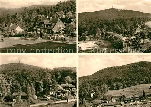 AK / Ansichtskarte Hain_Oybin Teilansichten Kurort mit Hochwald Zittauer Gebirge Hain_Oybin