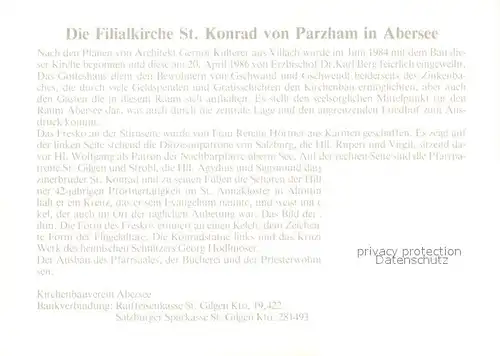 AK / Ansichtskarte Parzham_Niederbayern Filialkirche St Konrad Parzham Niederbayern