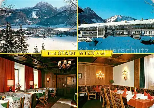 AK / Ansichtskarte Strobl_Wolfgangsee Hotel Stadt Wien Gastraeume Strobl Wolfgangsee