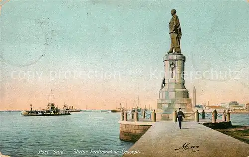 AK / Ansichtskarte Port_Said Denkmal Ferdinand de Lesseps Port_Said