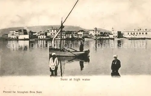 AK / Ansichtskarte Suez Panorama bei Hochwasser Suez