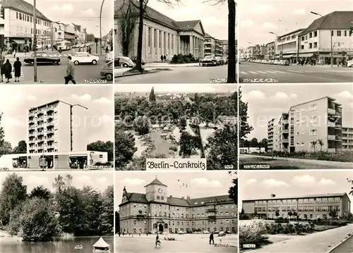 AK / Ansichtskarte Lankwitz Leonorenstr Festhalle Kaiser Wilhelm Str Hochhaus Park Siedlung Teich Rathaus Schule Lankwitz