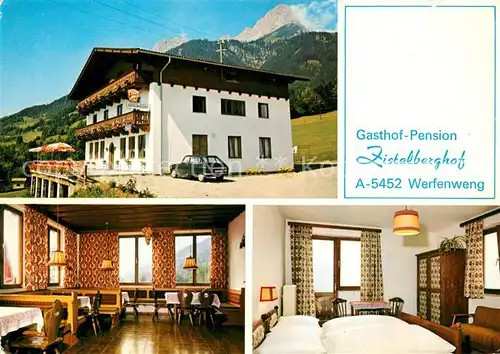 AK / Ansichtskarte Werfenweng Gasthof Pension Zistelberghof Gaststube Zimmer Werfenweng