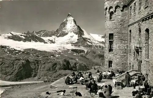 AK / Ansichtskarte Zermatt_VS Kulmhotel Gornergrat mit Matterhorn Zermatt_VS