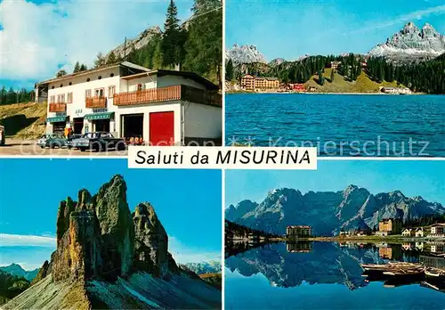 AK / Ansichtskarte Misurina Hotels am Misurinasee Wasserspiegelung Dolomiten Misurina