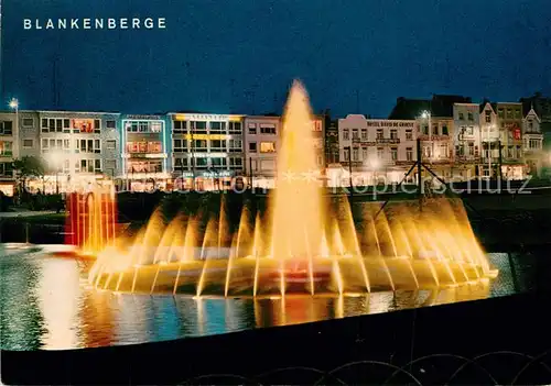 AK / Ansichtskarte Blankenberge Fontein bij nacht Blankenberge