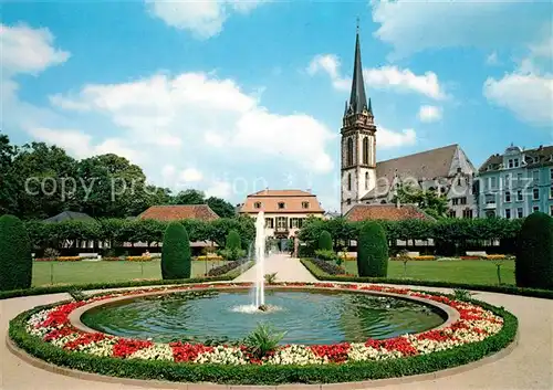 AK / Ansichtskarte Darmstadt Prinz Georg Palais Prozellanschloesschen Garten St Elisabeth Kirche Darmstadt