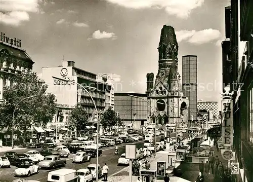 AK / Ansichtskarte Berlin Kurfuerstendamm Kaiser Wilhelm Gedaechtniskirche Berlin