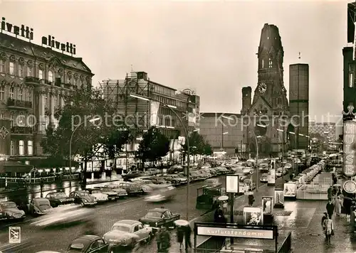 AK / Ansichtskarte Berlin Kurfuerstendamm Kaiser Wilhelm Gedaechtniskirche Berlin