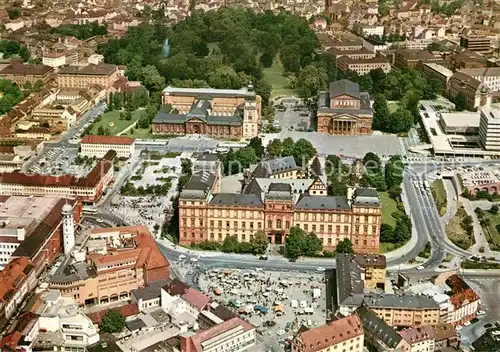 AK / Ansichtskarte Darmstadt Marktplatz Schloss Fliegeraufnahme Darmstadt