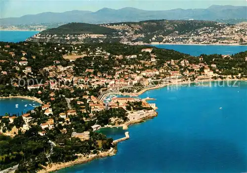 AK / Ansichtskarte Saint Jean Cap Ferrat au fond Villefranche et Nice Cote d Azur vue aerienne Saint Jean Cap Ferrat