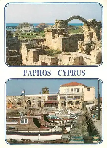 AK / Ansichtskarte Paphos Ruinen Hafen Restaurant Paphos