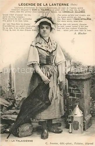 AK / Ansichtskarte Falaise_Calvados Legende de la Lanterne Falaisienne Frau Tracht  Falaise_Calvados