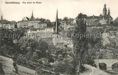 AK / Ansichtskarte Luxembourg_Luxemburg Vue prise du Rham Luxembourg Luxemburg