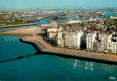 AK / Ansichtskarte Oostende_Ostende Strand en Zeedijk Fliegeraufnahme 