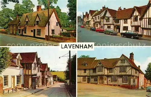 AK / Ansichtskarte Lavenham The Old Tea Shop The Swan Hotel Old Cottages Prentice Street The Guildhall 